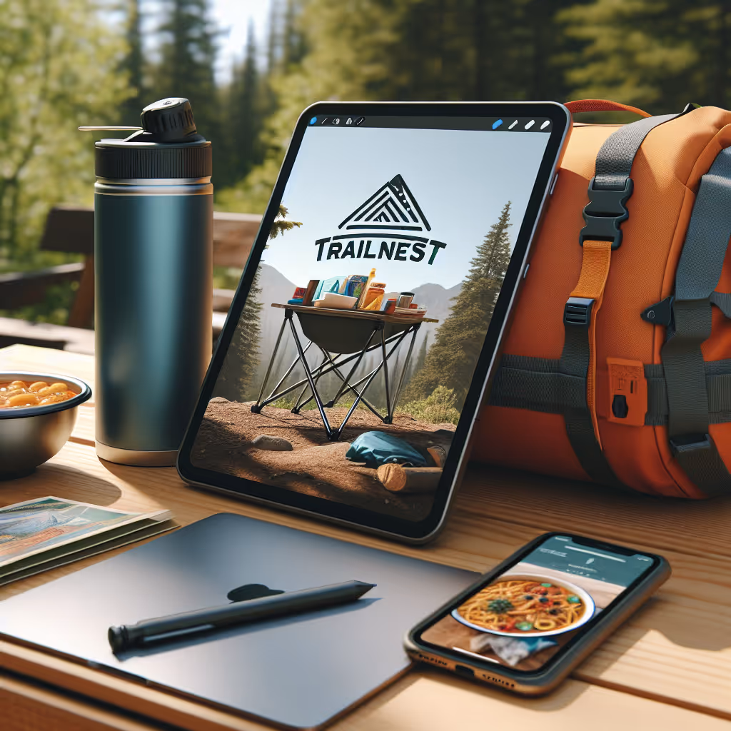 The TrailNest QuickSet Portable Camp Table is a lightweight, foldable table perfect for adventurers needing a reliable surface for cooking, dining, or organizing gear in the wilderness.