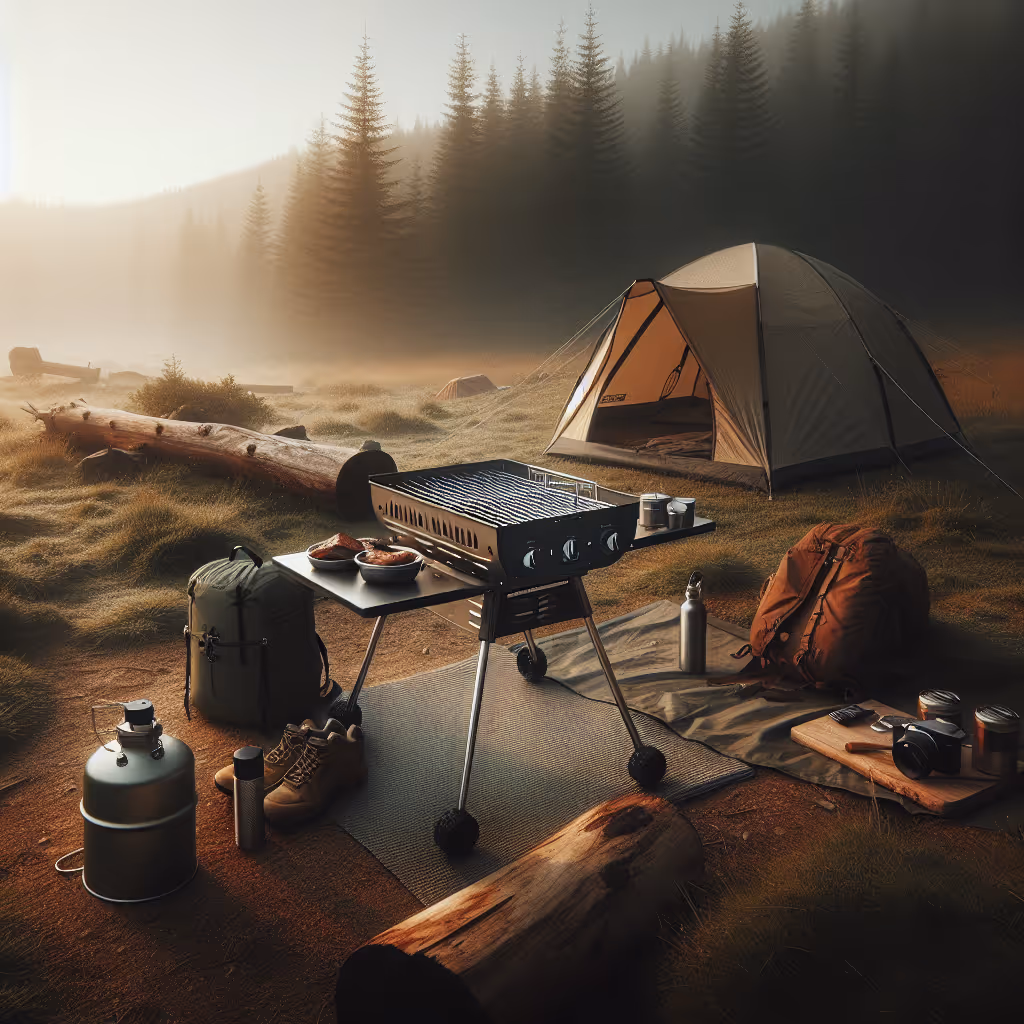 Elevate your outdoor cooking experiences with the TrailNest Fold & Flame Portable Grill – compact, portable, and efficient for all your adventures.