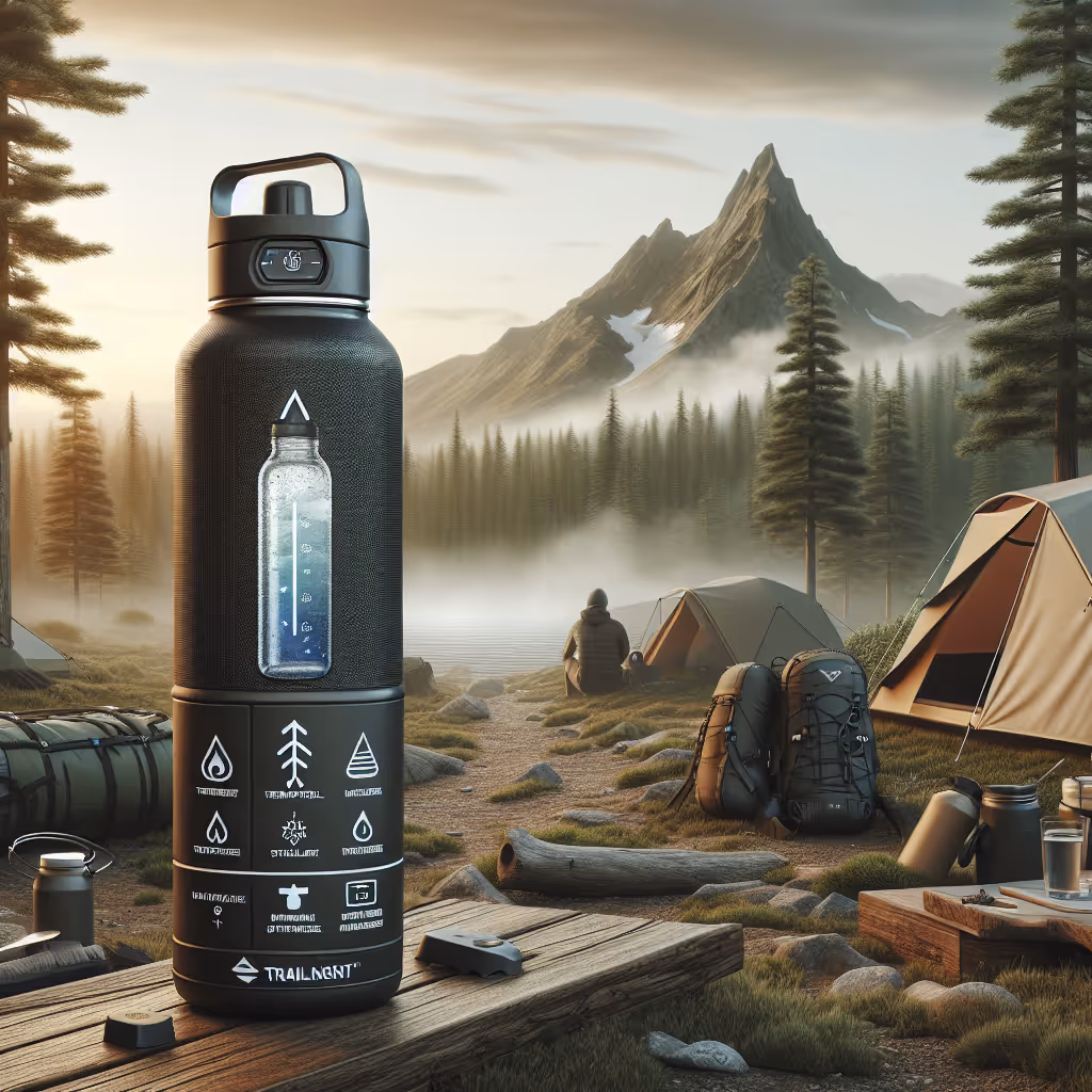 The TrailNest All-Terrain Smart Water Bottle is a rugged and innovative hydration solution for adventurers. Equipped with temperature control and a UV sterilizer, this bottle keeps your drink perfect and safe on every journey.
