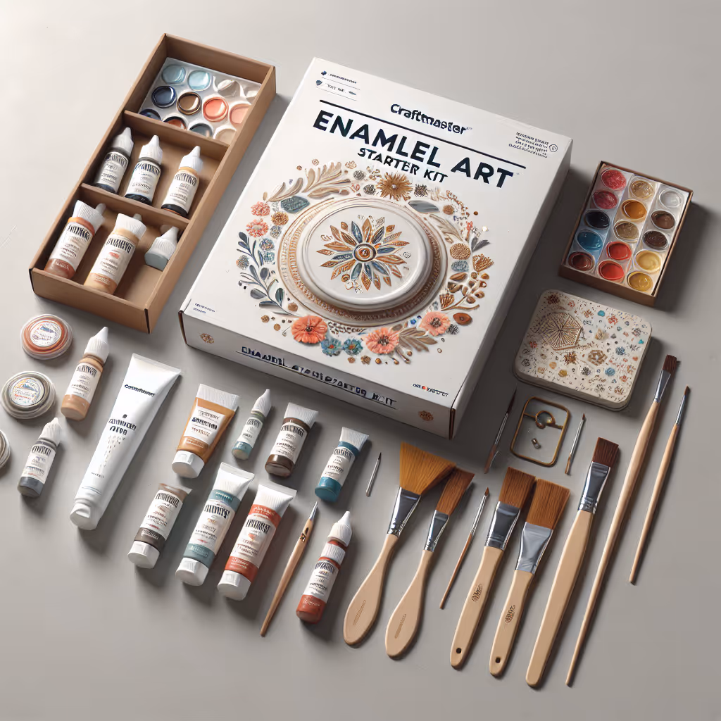The CraftMaster Enamel Art Starter Kit offers everything you need to begin your journey into enamel painting. Perfect for hobbyists seeking quality and inspiration in a ready-to-go package.