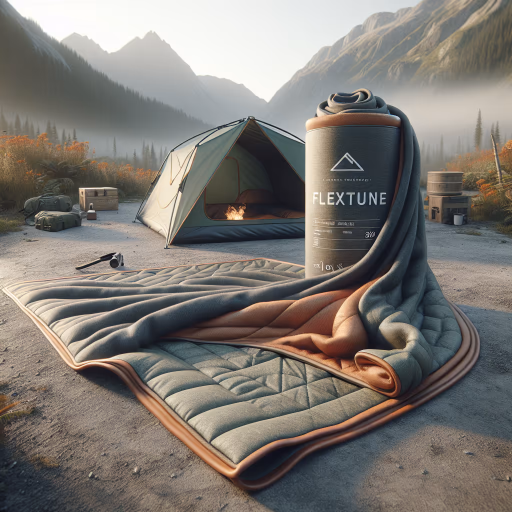 The TrailNest FlexTune Camping Blanket combines warmth with adaptive flexibility, perfect for any outdoor adventure.