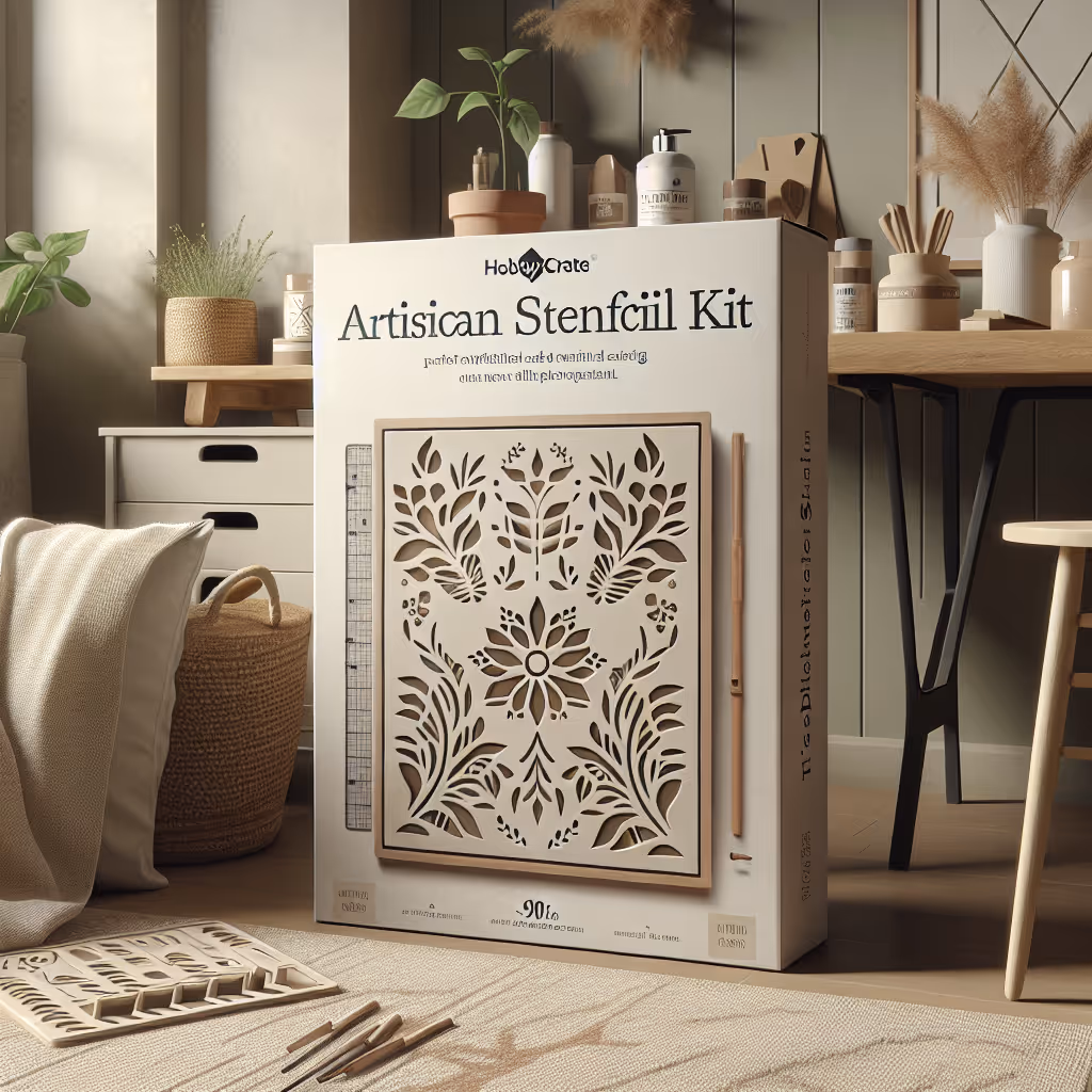 The Artisan Stencil Design Kit includes everything needed to create intricate, professional-grade stenciled designs for art projects, home décor, or crafts.