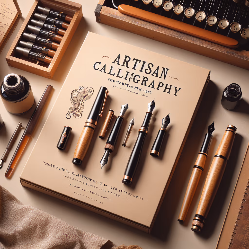 Elevate your crafting projects with the Artisan Calligraphy Fountain Pen Set, including three finely crafted pens and a variety of nibs and inks.