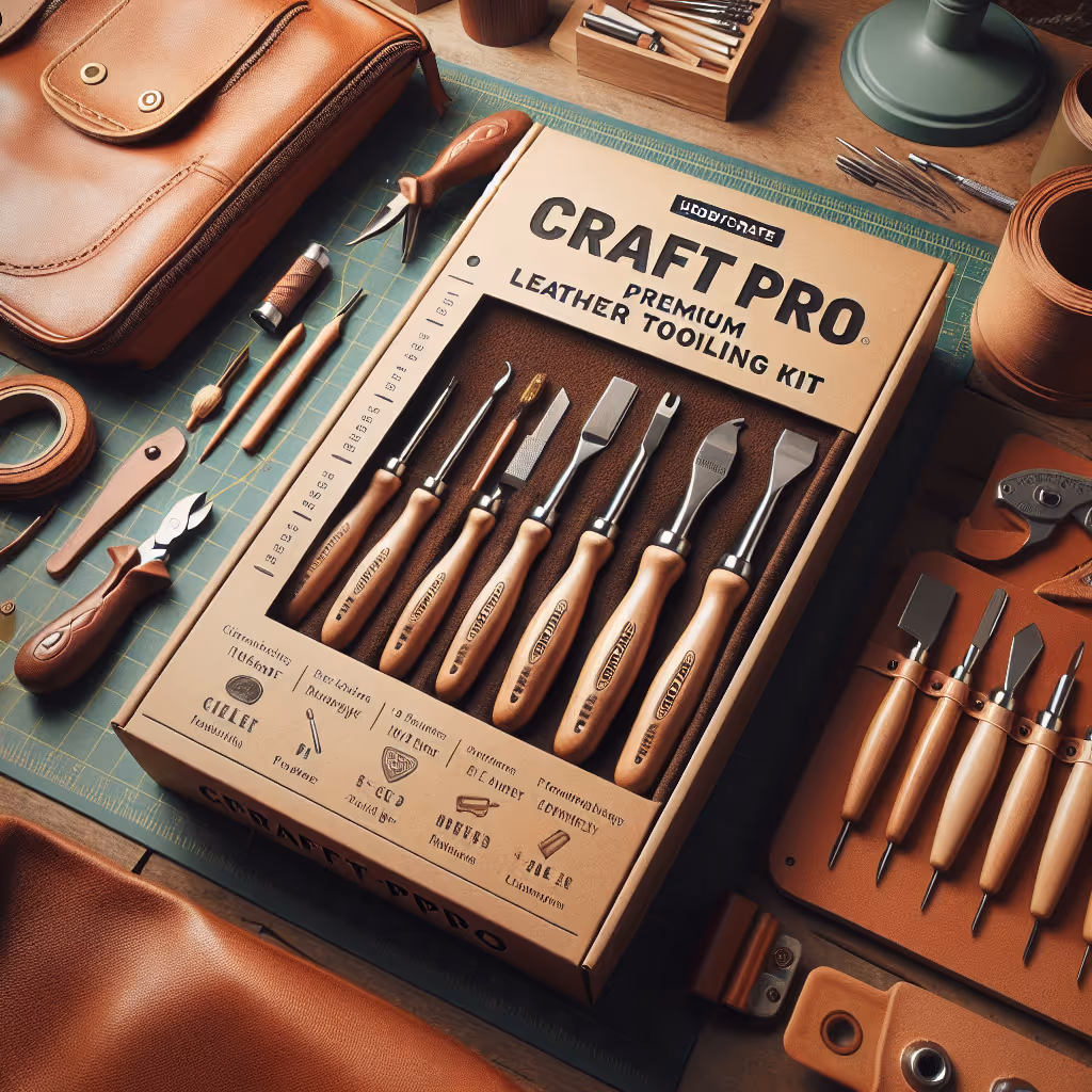 The CraftPro Premium Leather Tooling Kit offers a complete set of high-quality tools for leather crafting enthusiasts, enabling detailed and professional finishes.