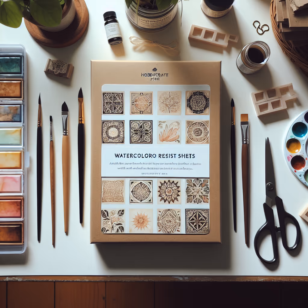 The Watercolor Resist Sheets Set provides an innovative surface for artists to create unique watercolor masterpieces with built-in resist designs.