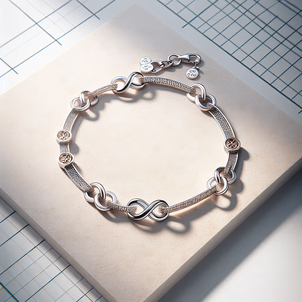 The EternaLink Infinity Charm Bracelet offers customizable elegance with delicate charm links inspired by timeless Italian design.