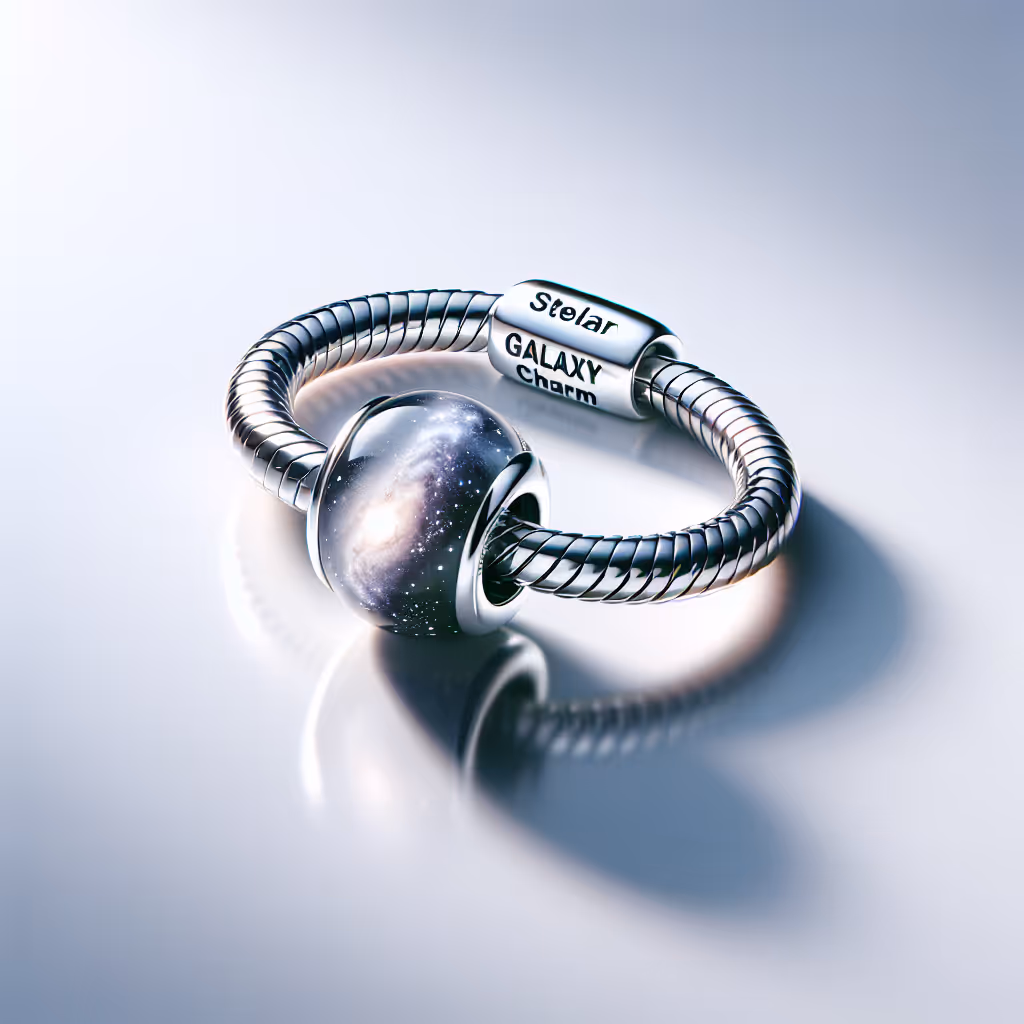 The Stellar Galaxy Charm combines celestial elegance with unparalleled craftsmanship. Perfect for adding a touch of the cosmos to any charm bracelet.