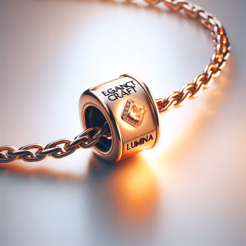The EleganceCraft Lumina Link is a beautifully designed charm link that brings a warm glow to any customizable bracelet. Crafted for elegance and personalization, it makes a perfect addition to your sophisticated jewelry collection.