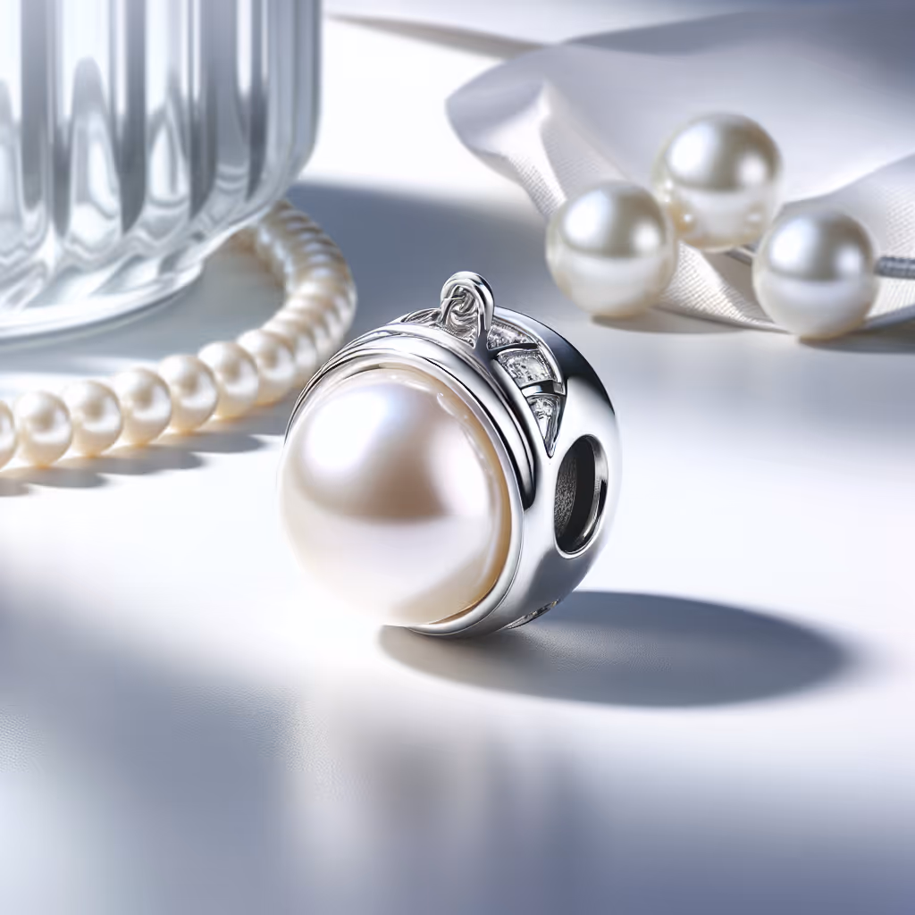 The EleganceCraft Radiant Pearl Charm is a sophisticated charm featuring a luminous freshwater pearl encased in a polished sterling silver setting, perfect for creating personalized jewelry pieces.