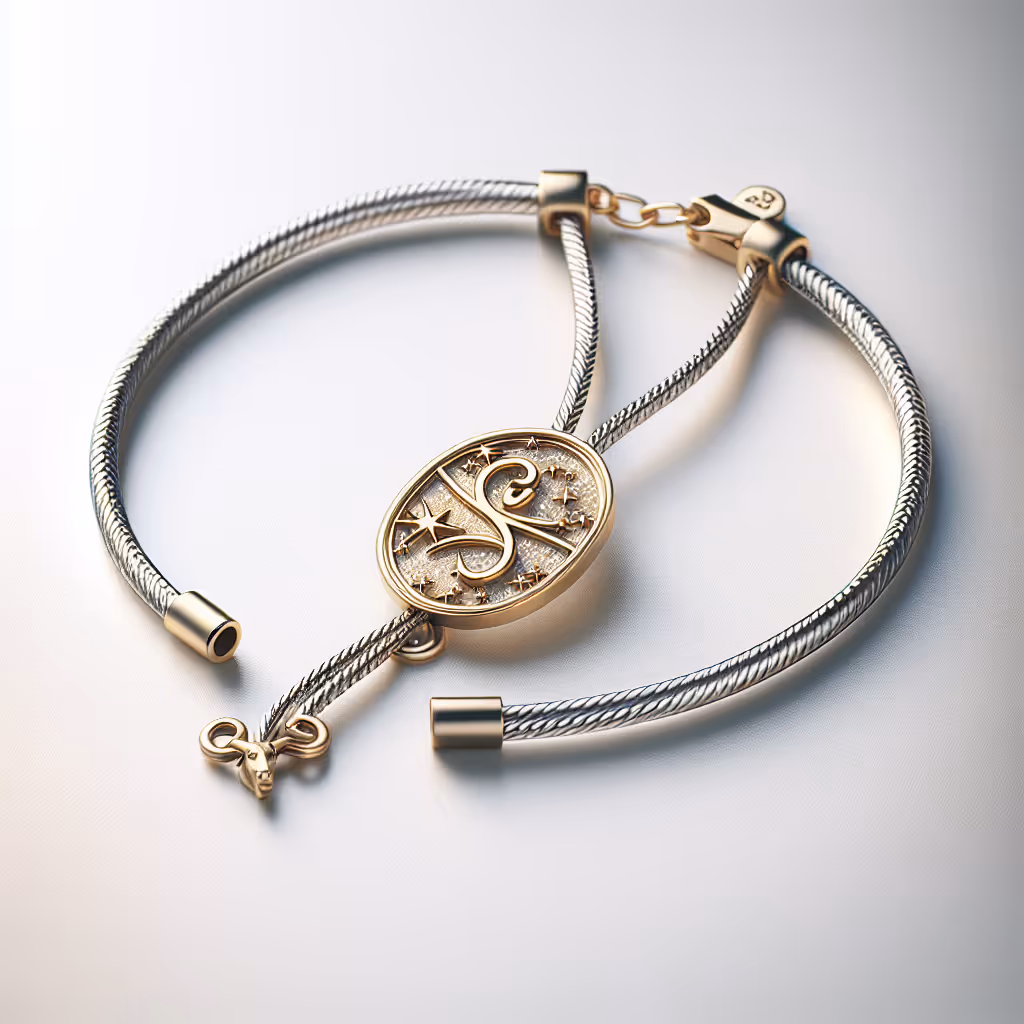 The EleganceCraft Celestial Zodiac Link is a stunning addition to any bracelet, allowing customers to showcase their unique astrological sign with a touch of elegance and personalization.