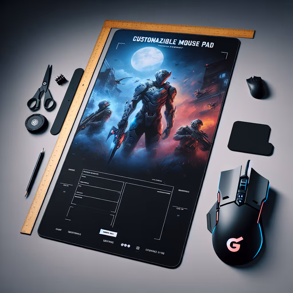 A customizable gaming mouse pad for avid gamers who want a personalized touch to their gaming setup.