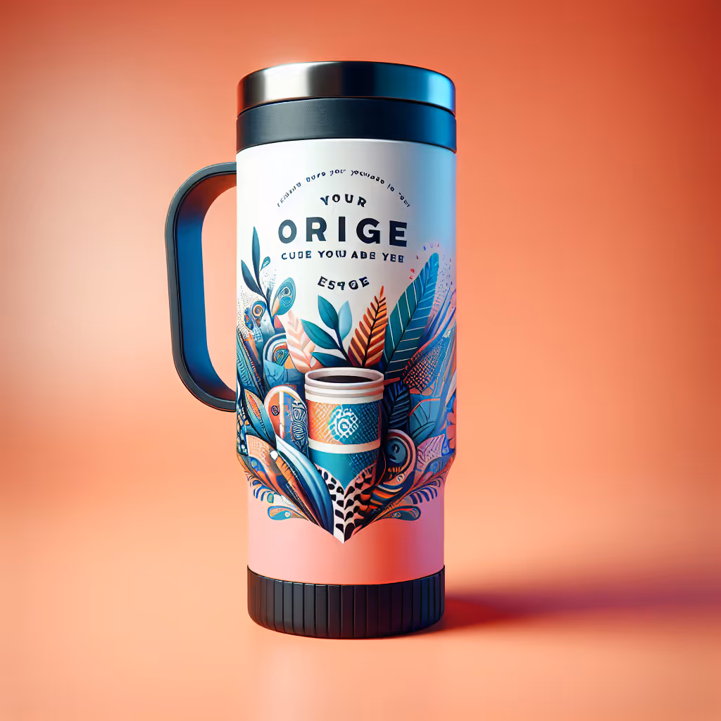 A personalized thermal travel mug that keeps your drinks at the perfect temperature and showcases your unique design or message.