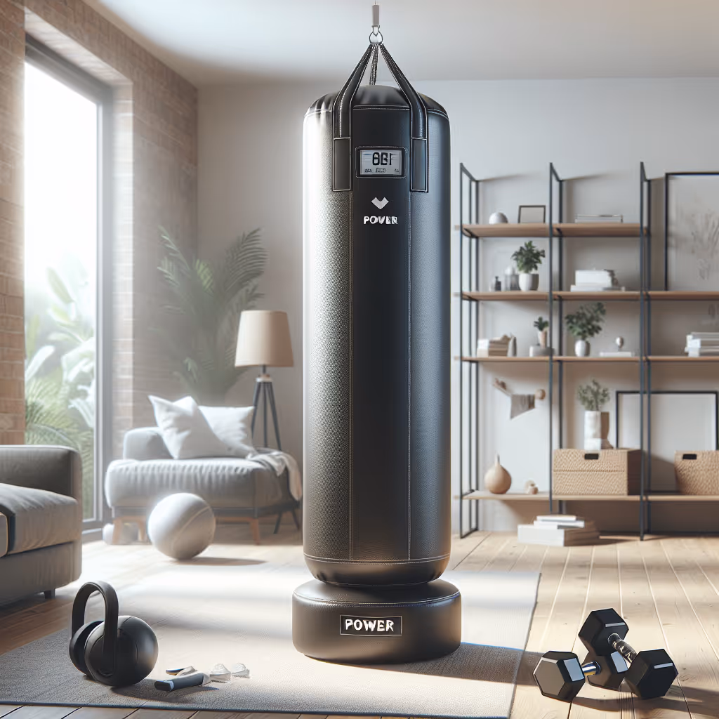 An innovative, compact power boxing bag designed for effective at-home cardio and strength workouts.