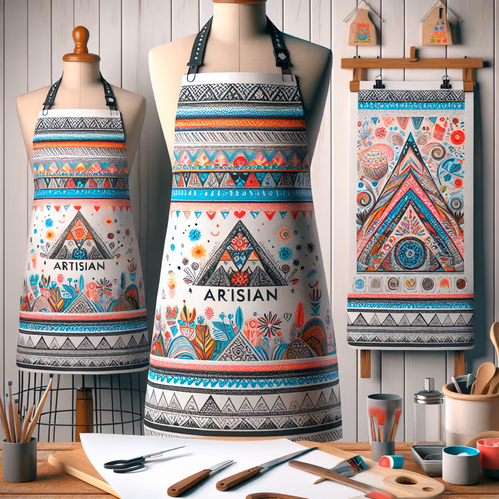 Create your own personalized Artisan Apron with vibrant designs, perfect for any kitchen or art studio.
