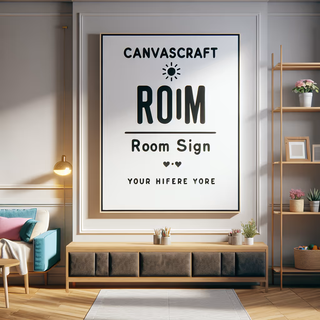 Infuse your space with creativity with the CanvasCraft Customizable Room Sign, a unique decor piece that allows you to personalize messages or designs for any room.