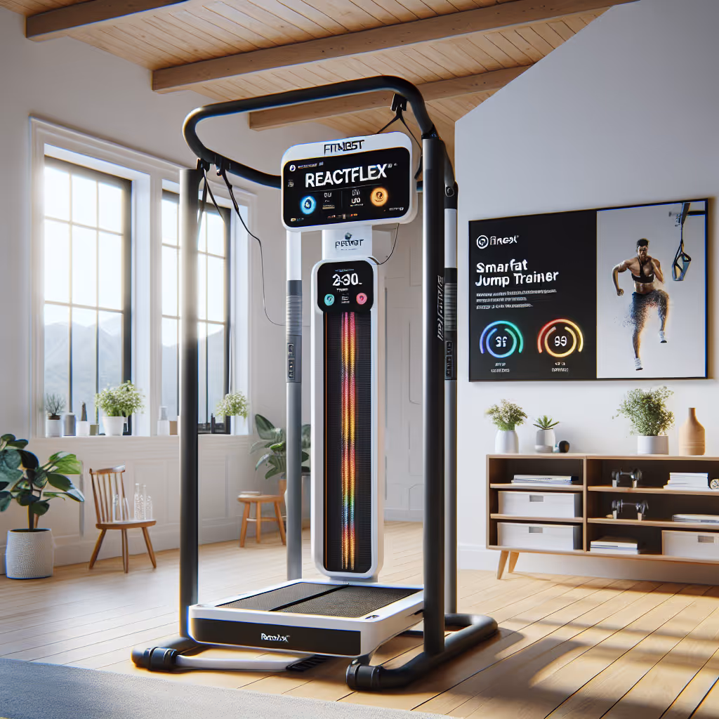 The FitNest ReactFlex Smart Jump Trainer integrates dynamic resistance technology with smart tracking to enhance your jumping workouts at home.