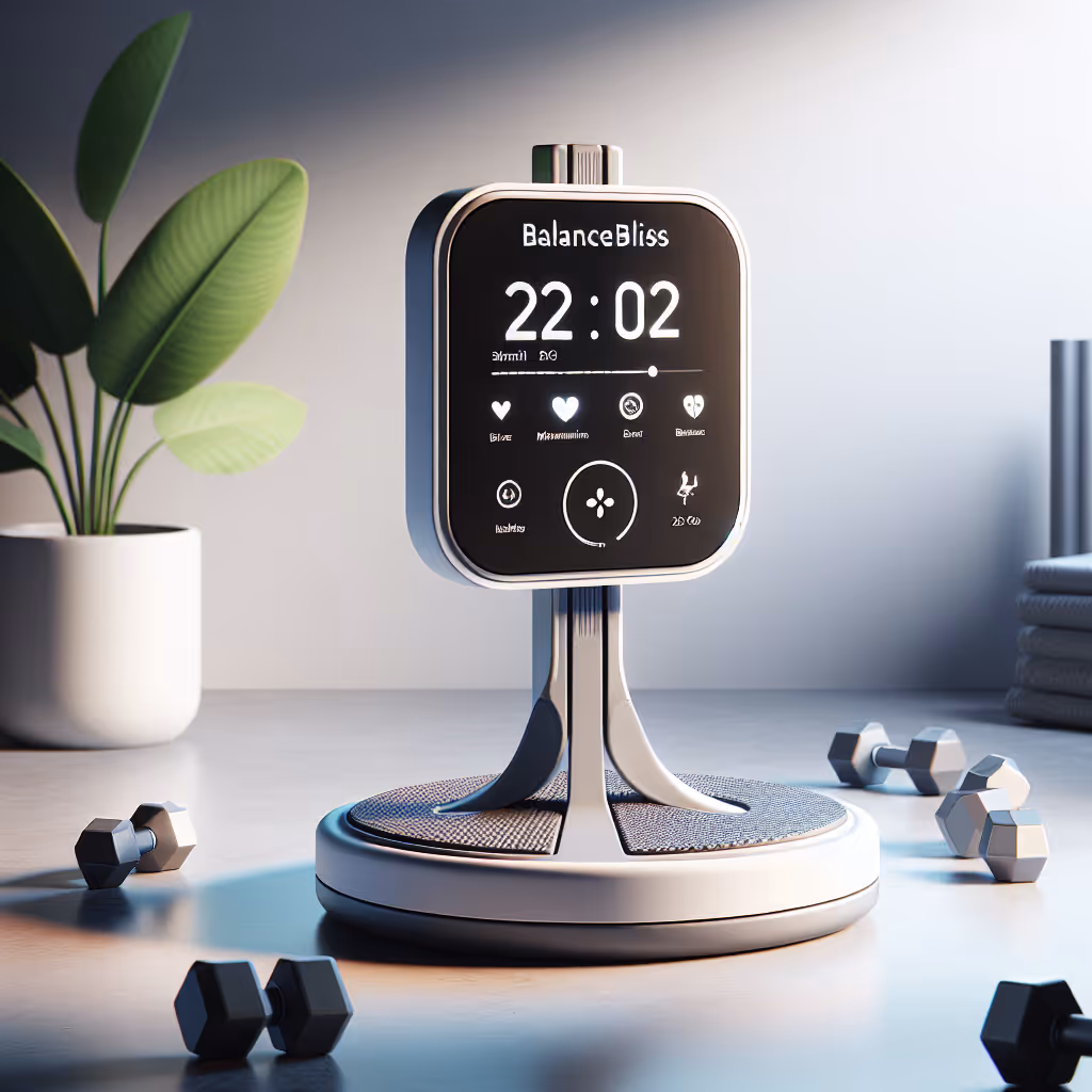 The FitNest BalanceBliss Smart Stabilizer is a compact, smart device designed for balanced workouts and stability training, perfect for transforming any space into a personal gym.