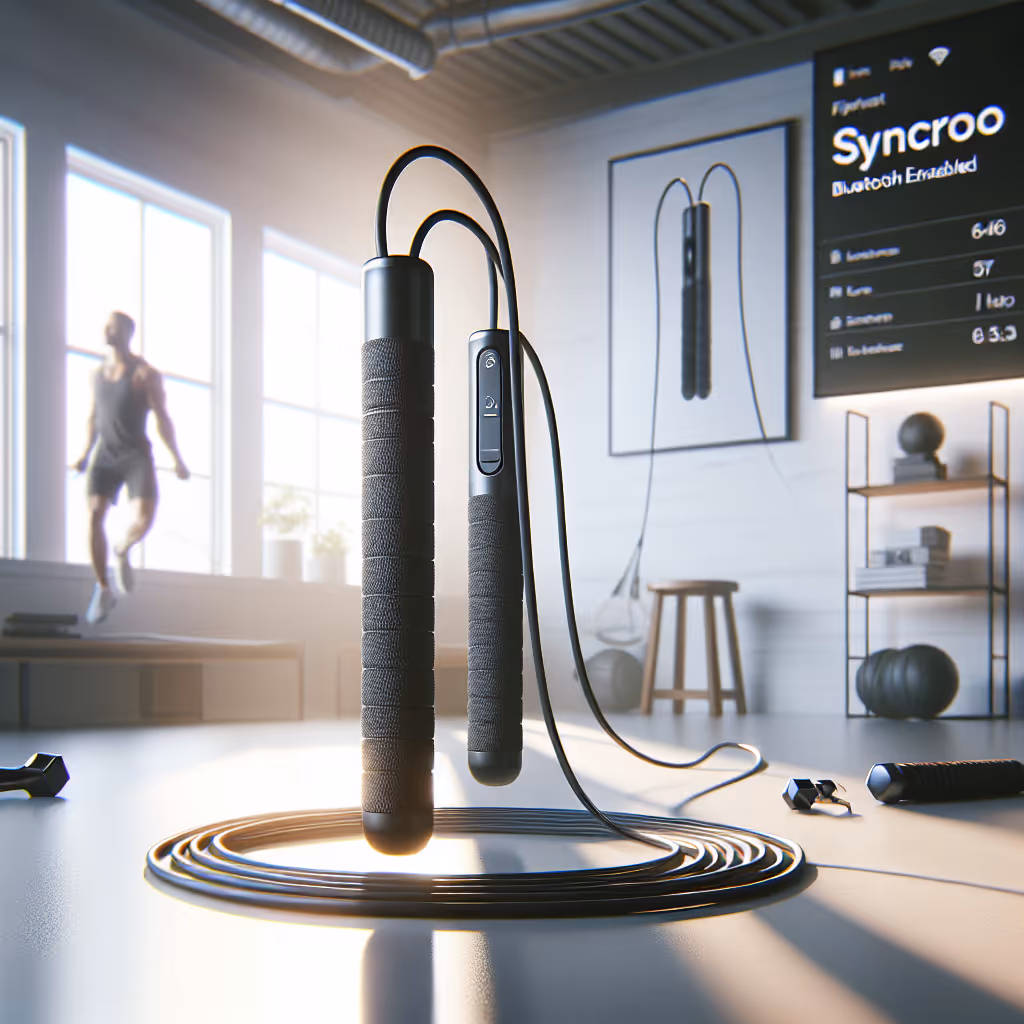 The FitNest SyncRoo Bluetooth-Enabled Jump Rope is a high-tech fitness tool designed to enhance your cardio workouts with sync capabilities to your favorite workout apps.