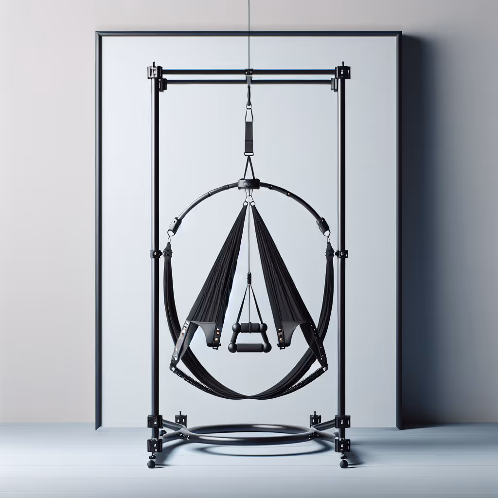 Unleash the power of aerial workouts with the FitNest AeroChute Smart Suspension System, a compact and versatile way to elevate your fitness routine at home.