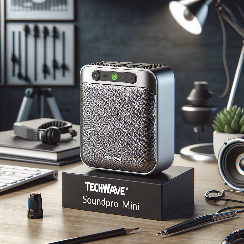 Elevate your audio experience with the TechWave SoundPro Mini—a compact yet powerful Bluetooth speaker designed for on-the-go professionals.