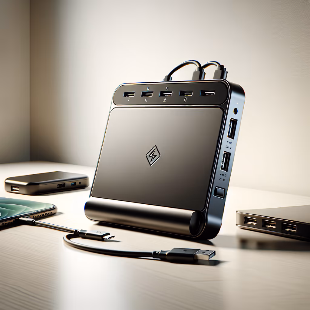 The GadgetJack Foldable USB-C Charging Pad is a sleek, high-performance wireless solution that enables fast and efficient charging for multiple devices on the go.