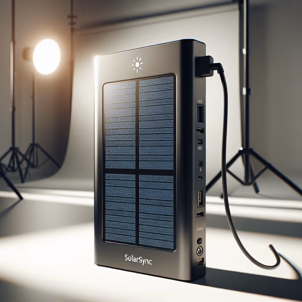 The SolarSync Power Bank charges your devices using solar energy, ensuring you stay powered up wherever you are. Compatible with all major devices.