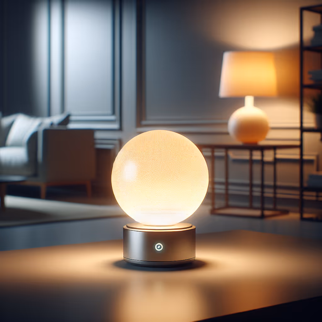The GlowNest Orb Lamp is a touch-controlled, portable light source perfect for creating ambient lighting in any room.