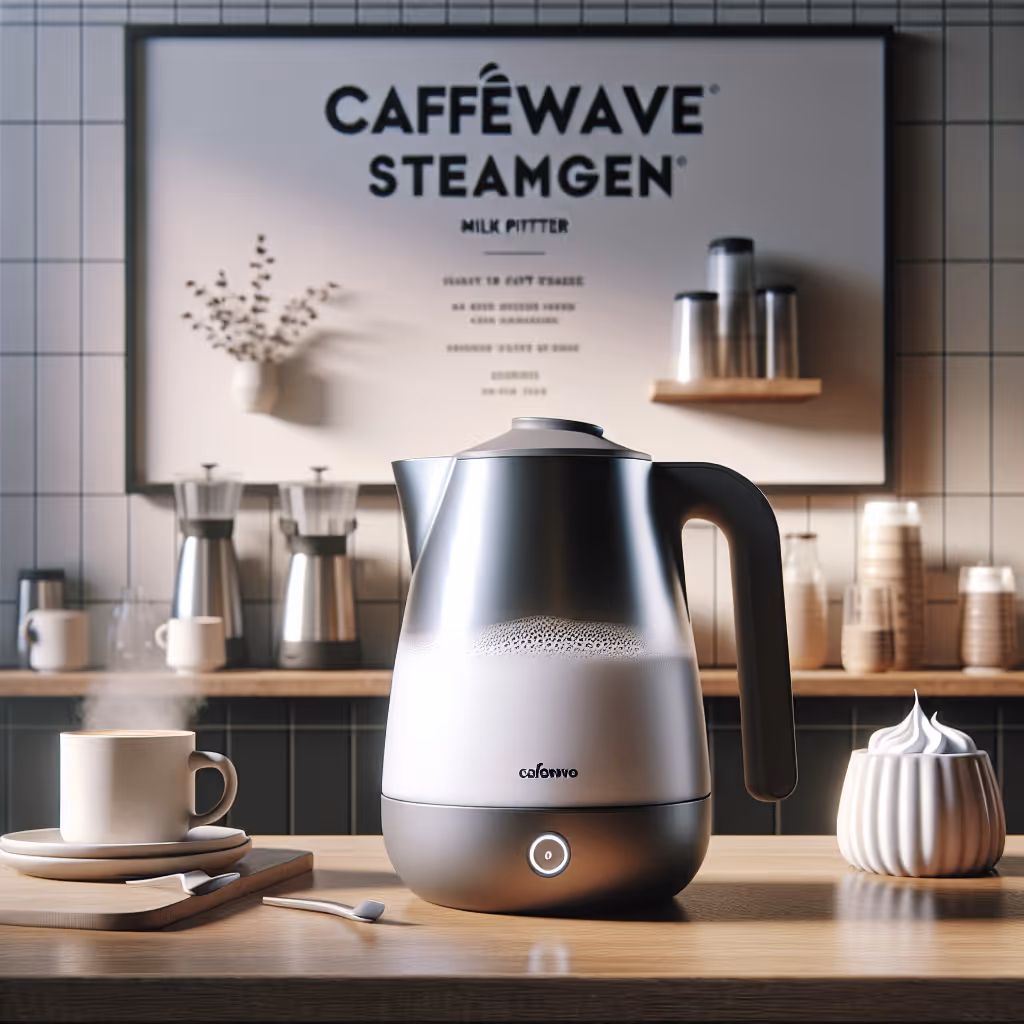 The CaféWave SteamGen Milk Pitcher combines smart design with practicality, delivering perfectly steamed milk for your coffee creations.