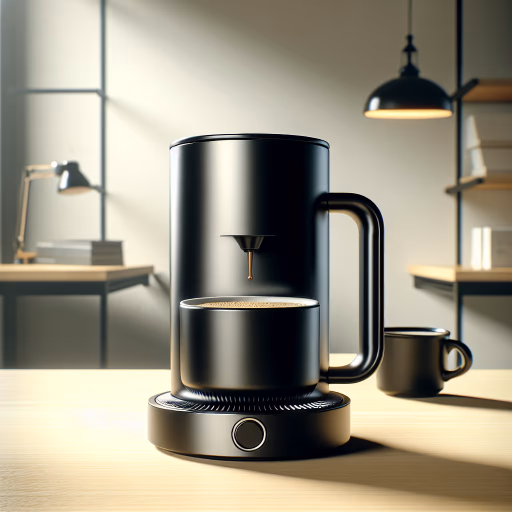 An innovative mug that brews a perfect single serving of coffee right at your desk.