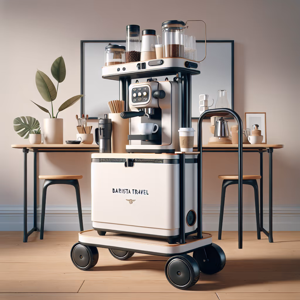 The BaristaTravel Trolley is an all-in-one portable coffee station, perfect for both home and mobile baristas.