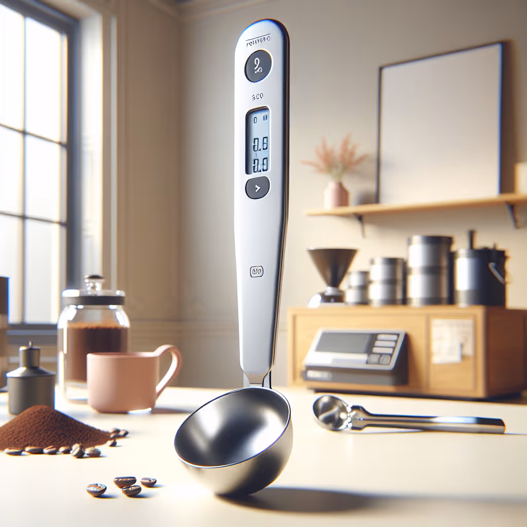 The PowerScoop Coffee Measuring Spoon offers precise measurements with its digital scale integration, ensuring your perfect brew every time.