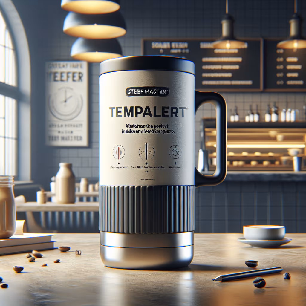 The SteepMaster TempAlert Mug keeps your brew at the perfect temperature, personalized just for you.