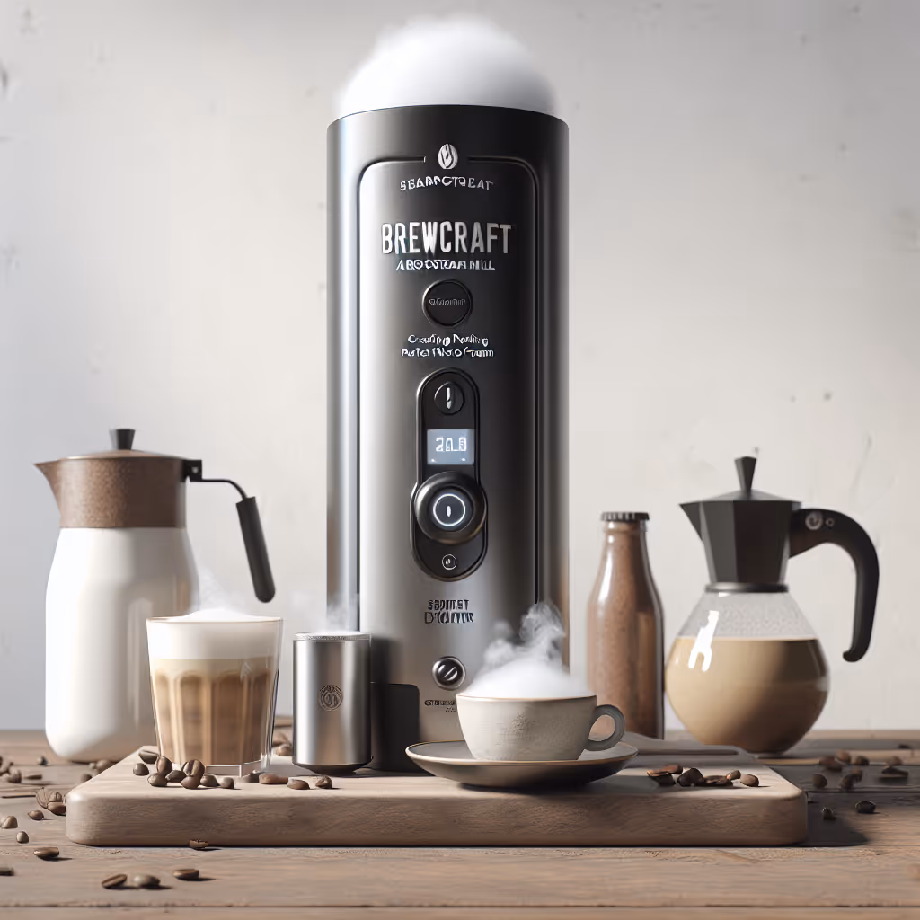 The BrewCraft AeroSteam Milk Exfoliator introduces a new way to blend texture and flavor in your coffee, incorporating innovative steaming for perfect microfoam.