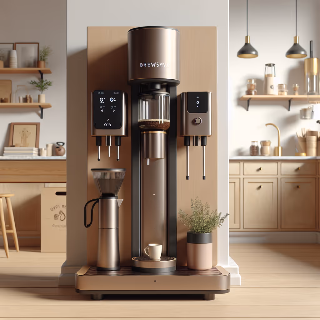 The BrewSync Integrated Coffee Organizer is a multifunctional station that organizes, brews, and enhances your coffee-making experience.